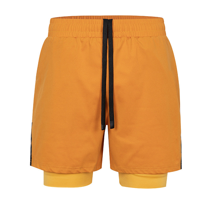 Plaid-Detail Quick-Dry Pants for Ultimate Summer Outdoor Adventures-Orange-Theone Apparel