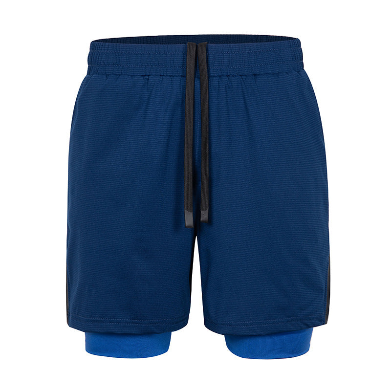 Plaid-Detail Quick-Dry Pants for Ultimate Summer Outdoor Adventures-Navy Blue-Theone Apparel