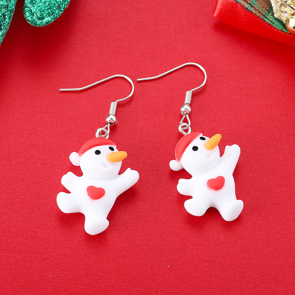 Playful Novelty Fish-Hook Christmas Dangle Earrings for Women & Kids in Assorted Styles