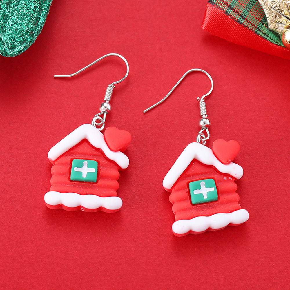 Playful Novelty Fish-Hook Christmas Dangle Earrings for Women & Kids in Assorted Styles-House-Theone Apparel