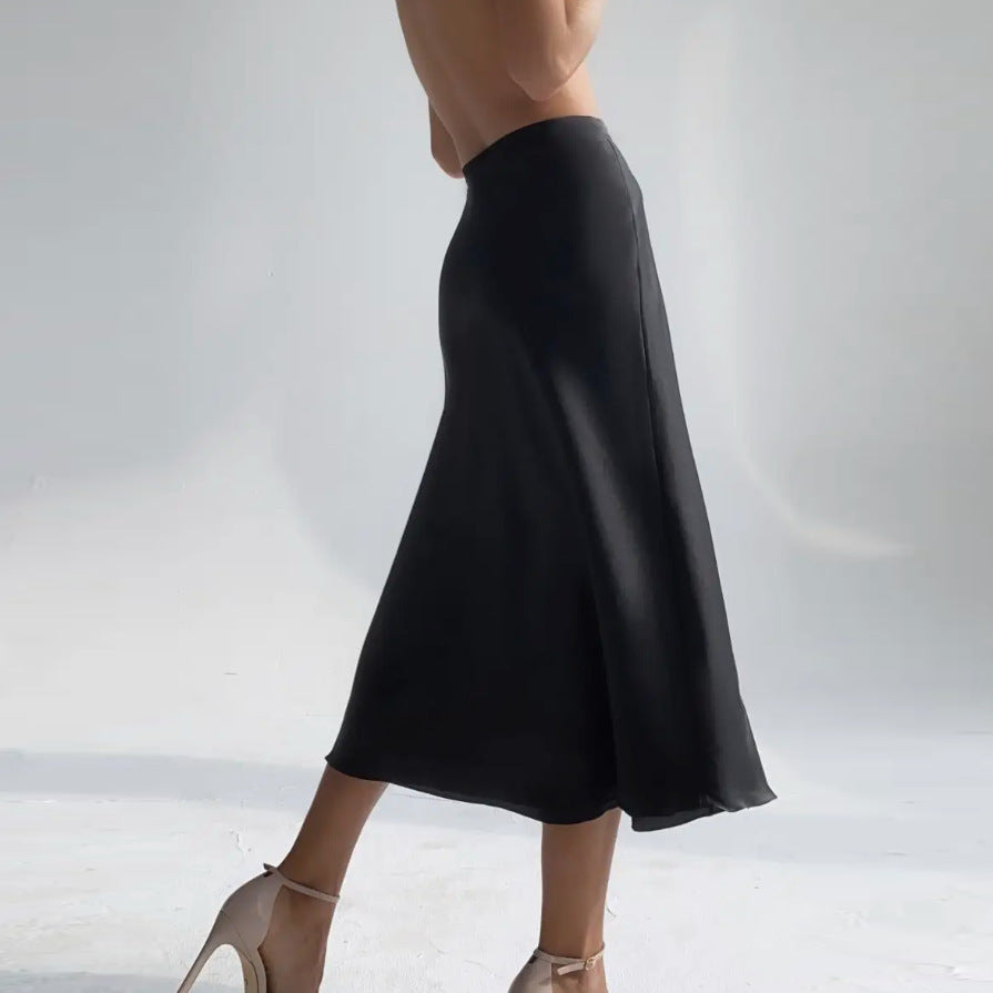 Sheath Fishtail A-Line Mid Skirt With Elegant Flow-Theone Apparel