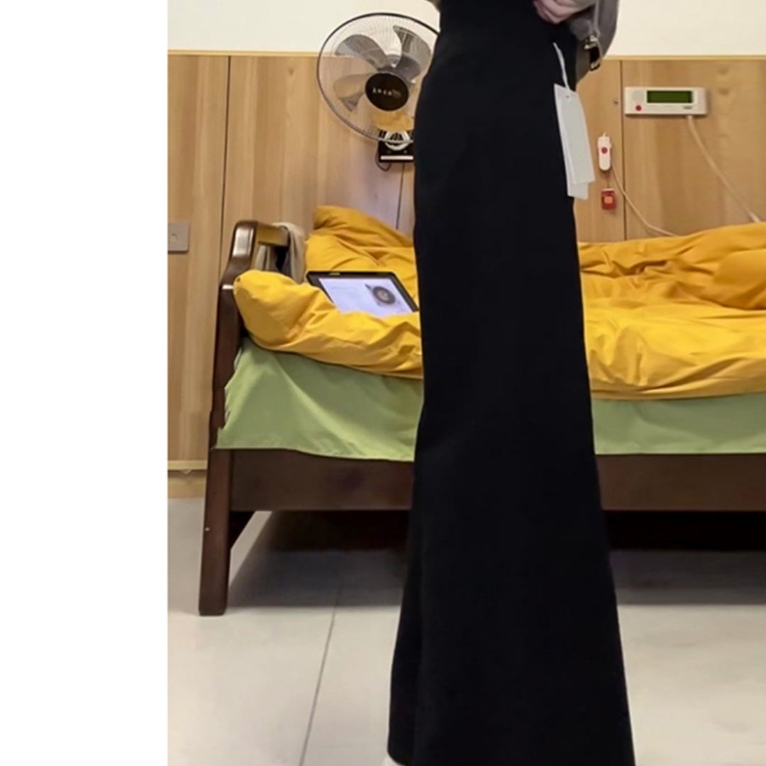 Solid Color Loose Wide-Leg Jeans with Minimalist Style-Theone Apparel