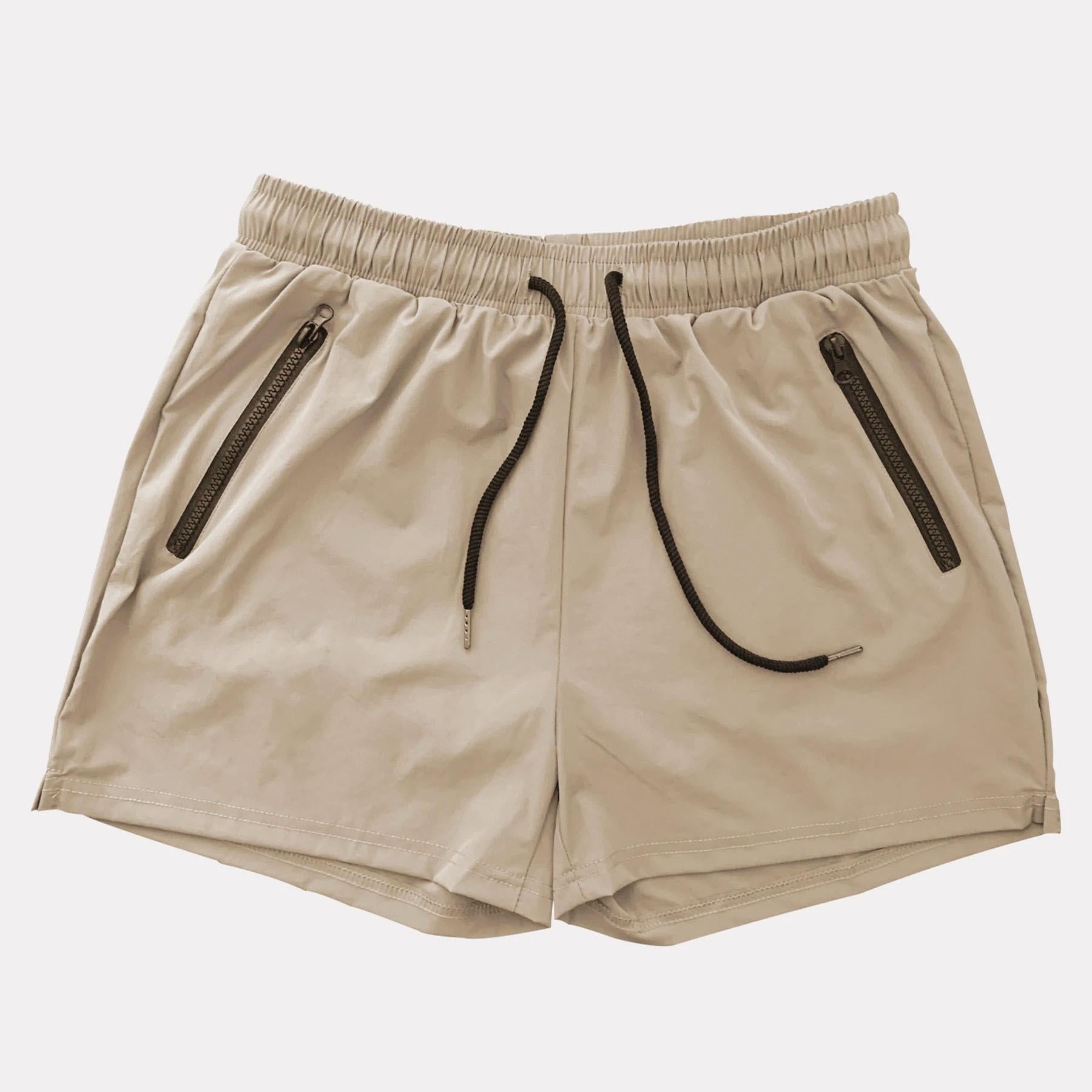 Stylish Sporty Shorts for Trendsetting Summer Athletes-Khaki-Theone Apparel