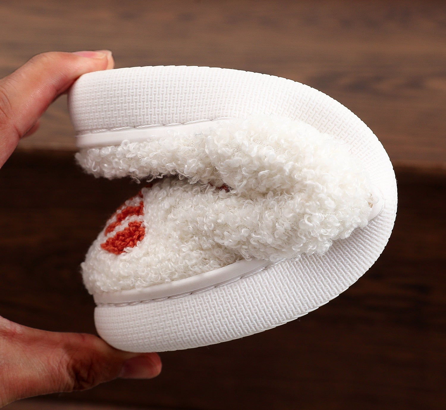 Ultra Soft Fleece Closed Toe Slip On Gingerbread House Shoes-Theone Apparel