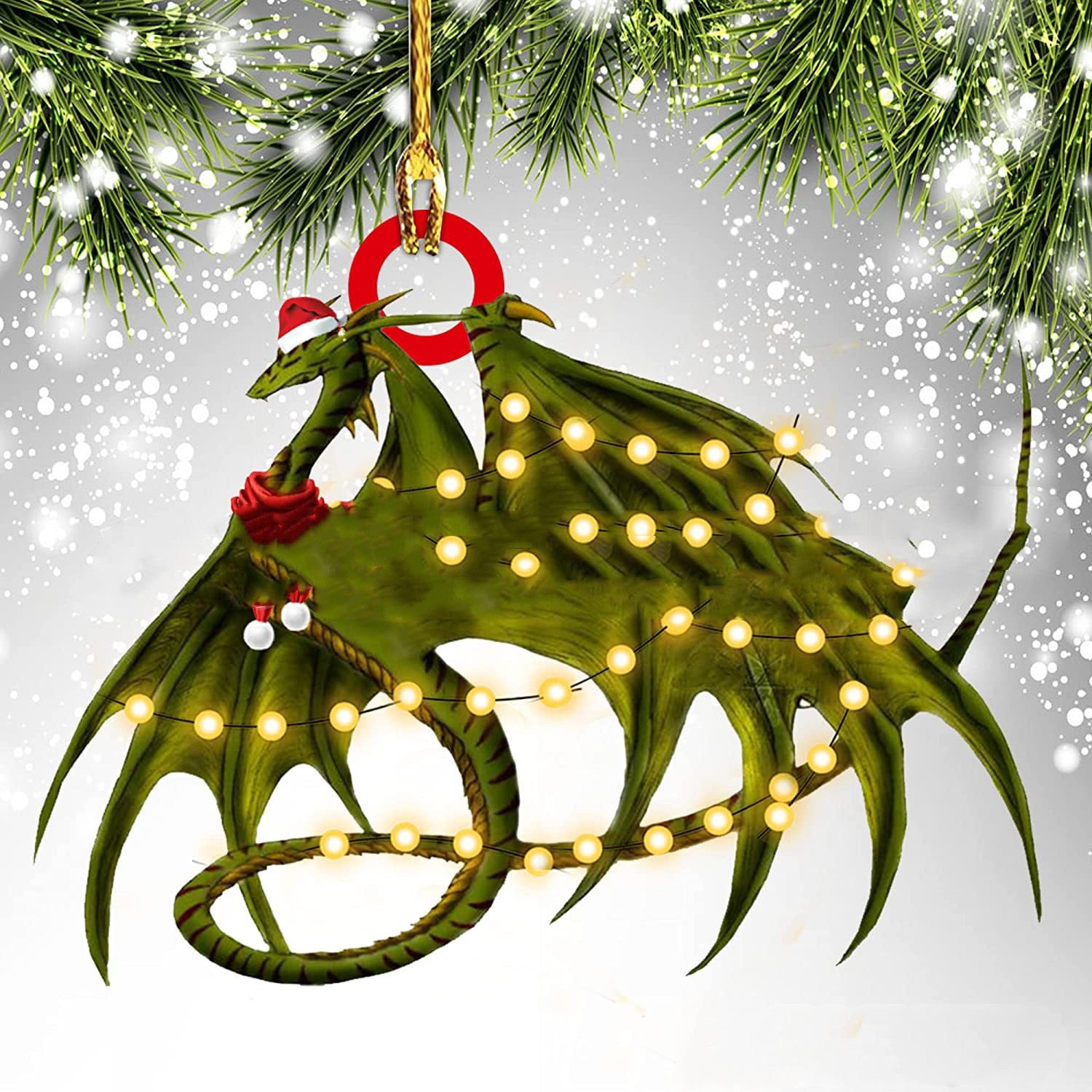 Unique Dragon Themed Hanging Christmas Decorations in Various Designs-Theone Apparel