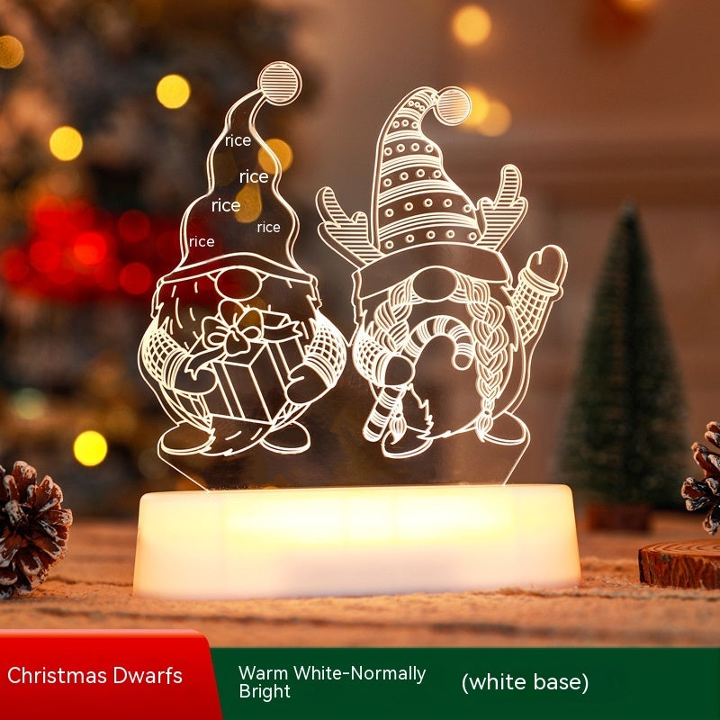 O Natal e o ano novo temático LED acrílico Decorações de mesa