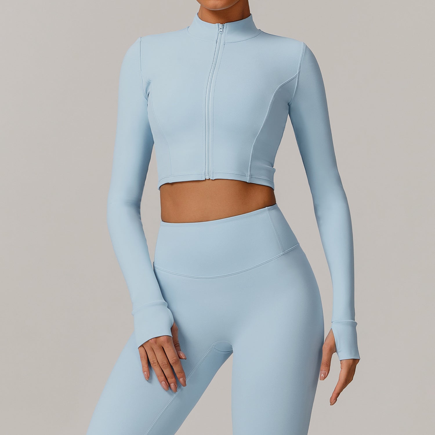 Slim-Fit Quick-Dry Long Sleeve Fitness Jacket For Women