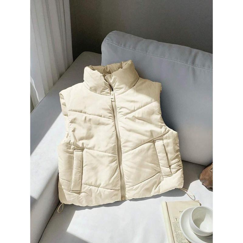 Double-sided Zipper Button Corduroy Drawstring Jacket