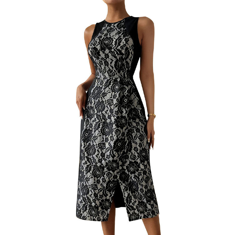 Vestido sem fio de cintura alta e elegante com elegância lisonjeira sem esforço