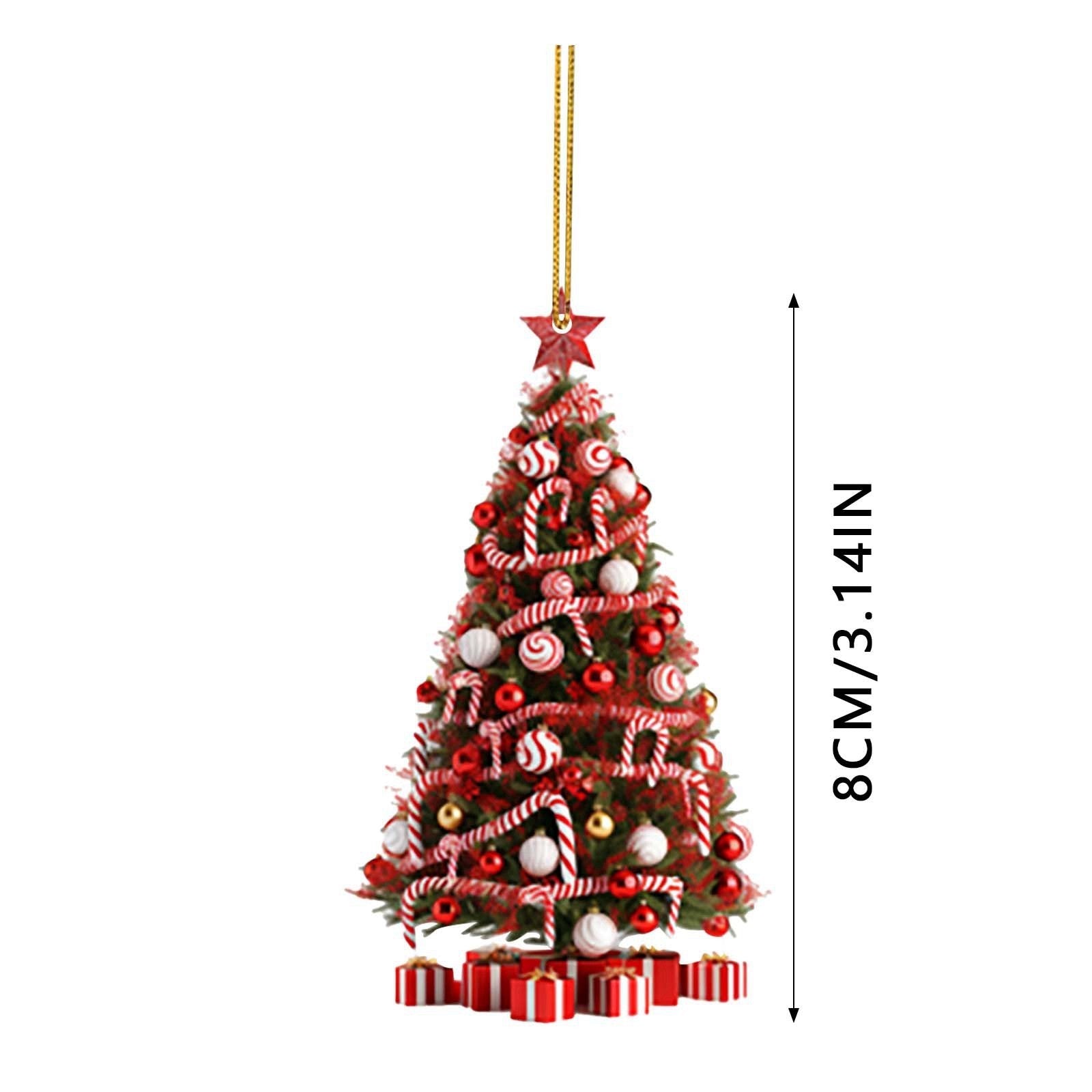 Kleurrijk kerstboom thema ornament met hangende draad