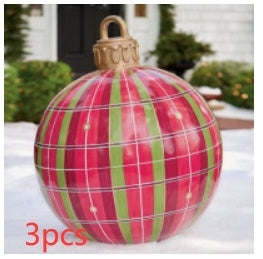 60 Centimeter Hanging Oversized PVC Christmas Ornaments for Exterior Decor