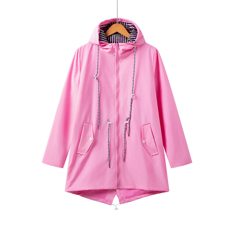 Lightweight Hooded Windbreaker Jacket For Spring And Autumn Outdoors