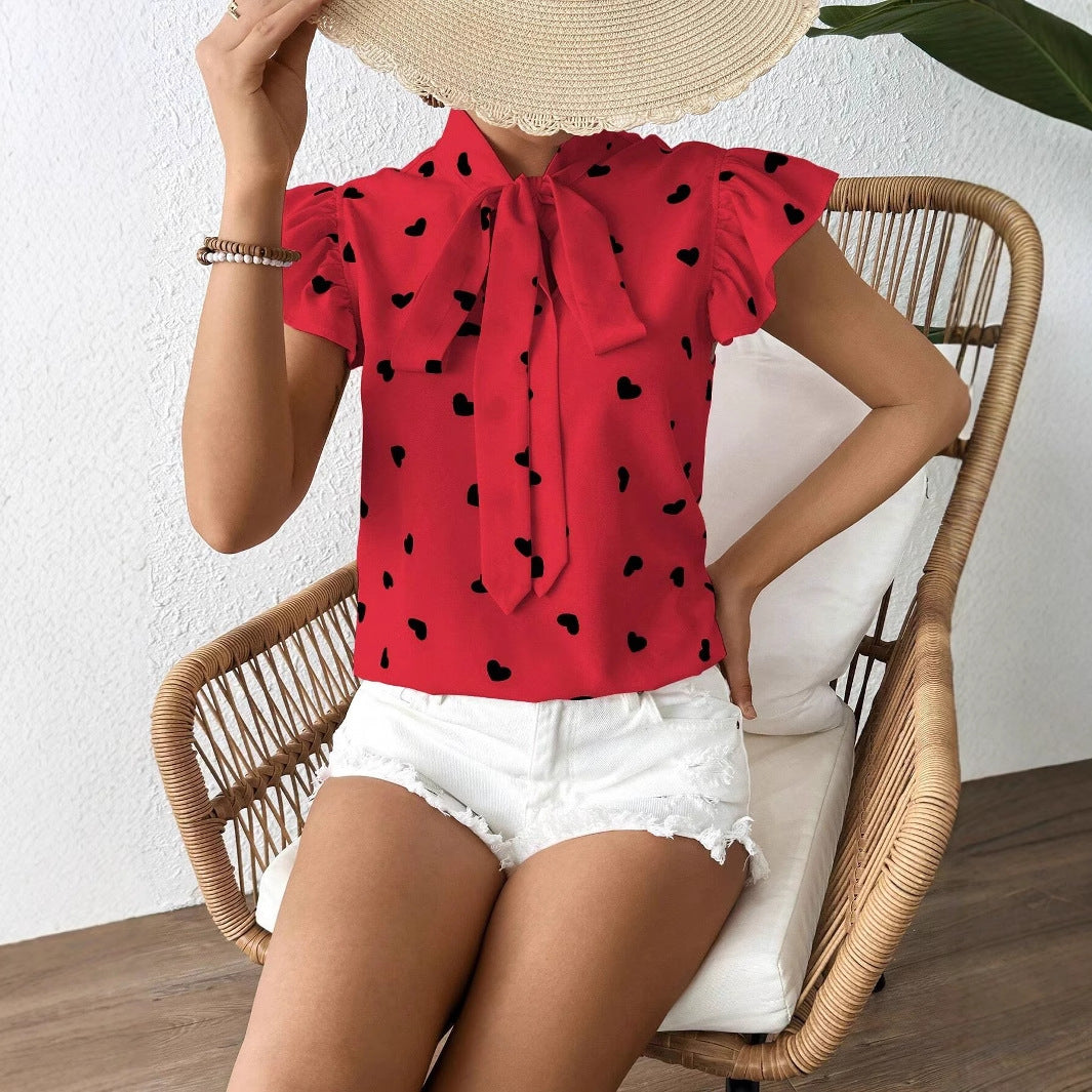 Fashionable Commuter Short-Sleeve Top For Women