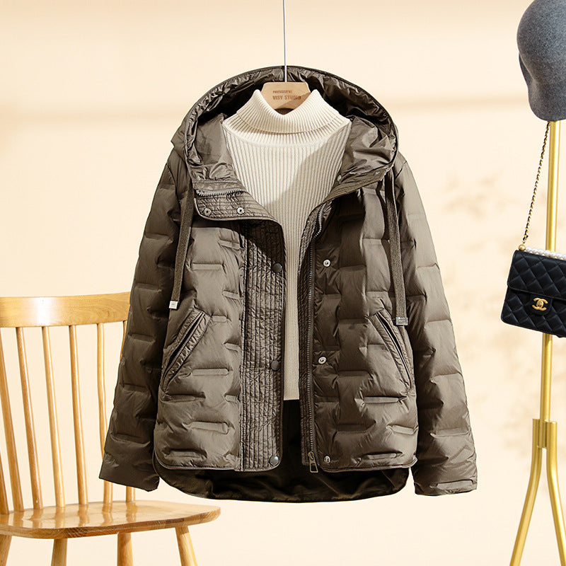 Women's Luxury Thickened White Duck Down Winter Jacket