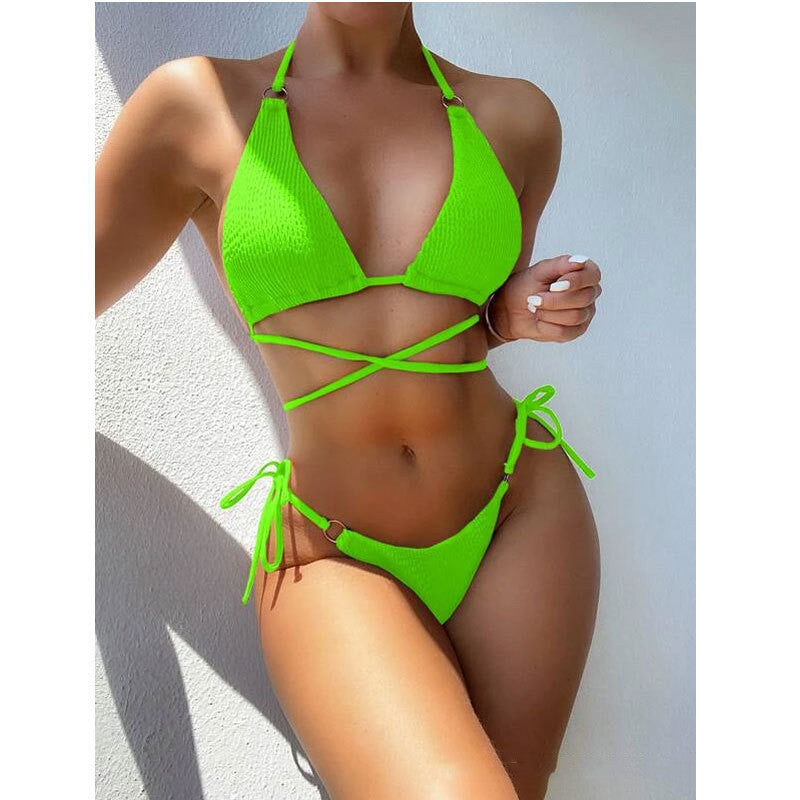 Dames Split Bikini Swimsuit voor moeiteloos zomer chic