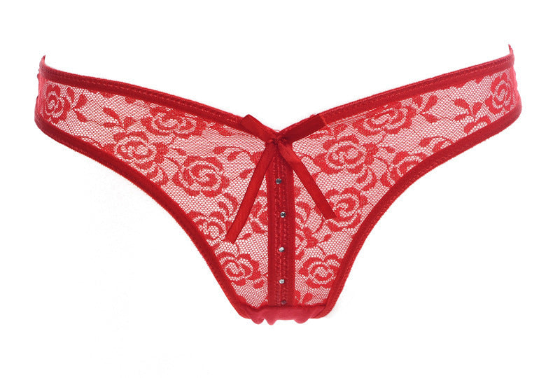 Lacy Low Low Bow Bow Thongs