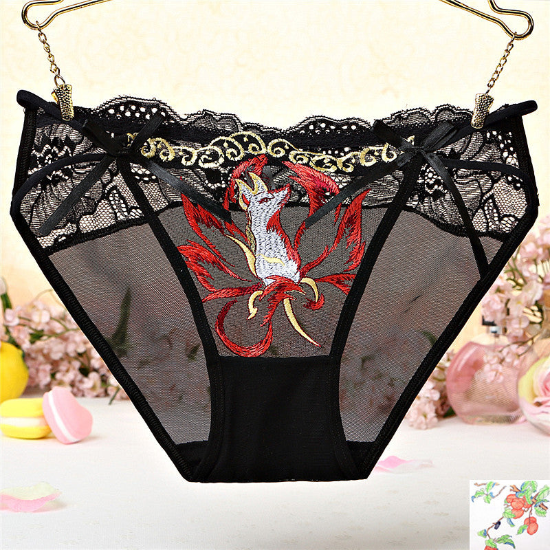 Fox Print See Through Mesh Celana