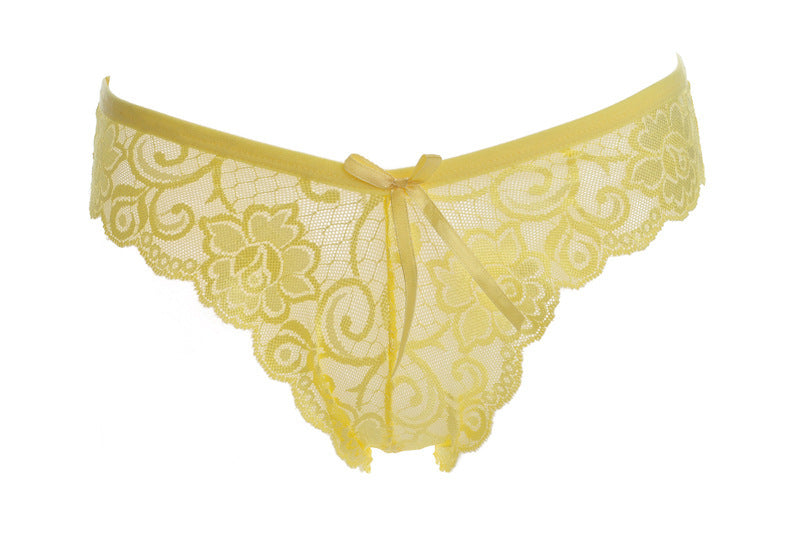 Low Rise Lace Briefs with Large Bow