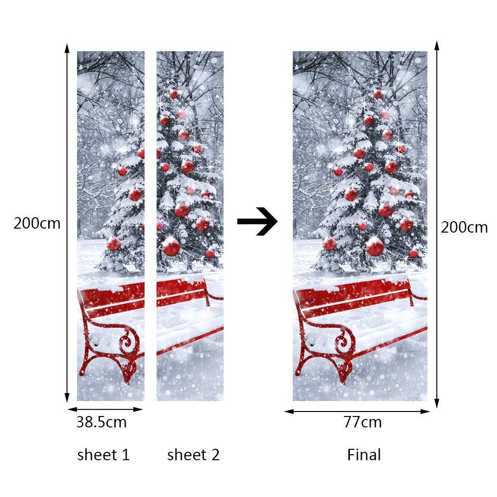 3D Christmas Tree Door Sticker - THEONE APPAREL