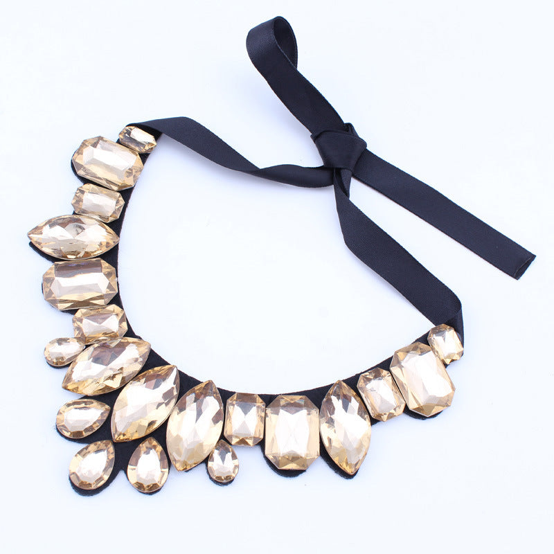 Layered Jewel Statement Necklace