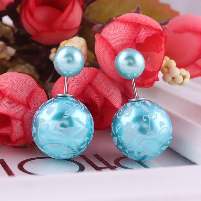 Pendientes Decorativos Esféricos Doble Cara