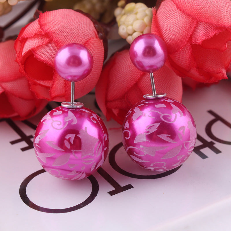 Pendientes Decorativos Esféricos Doble Cara