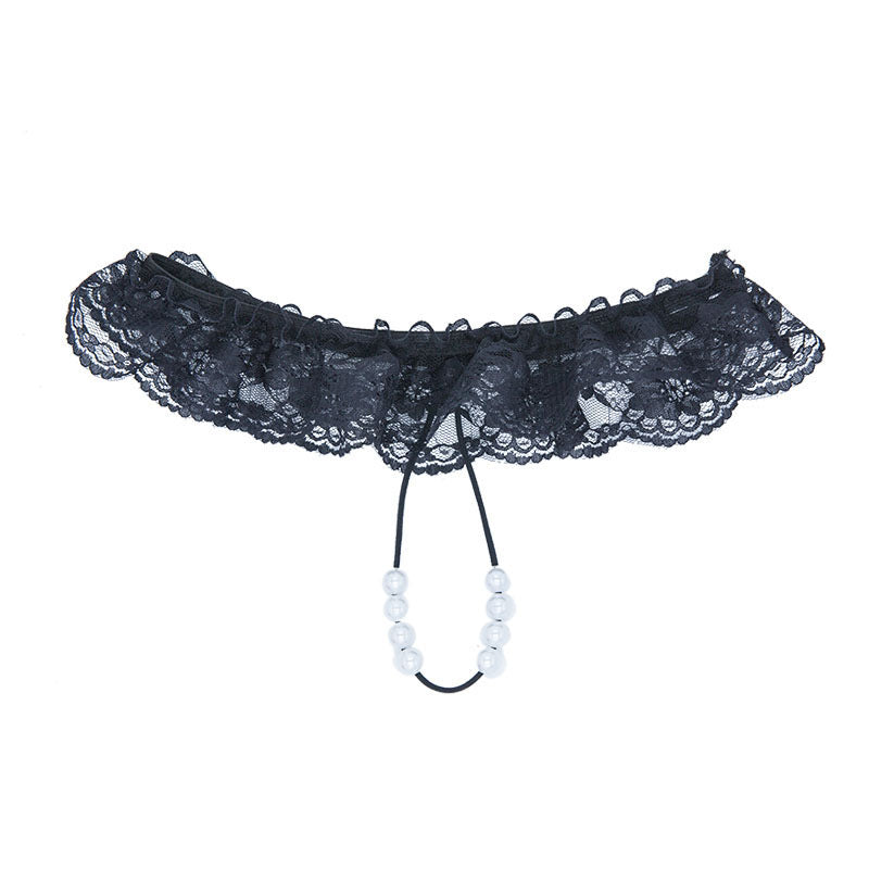 Pearl Strand Lace Ruffle G String