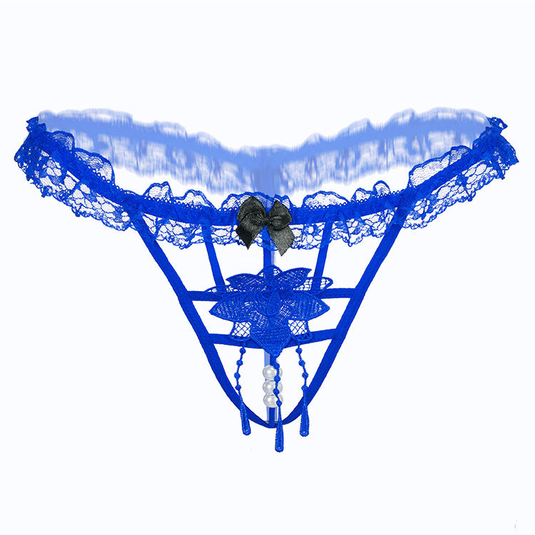 Applique florale de brin de perle g String