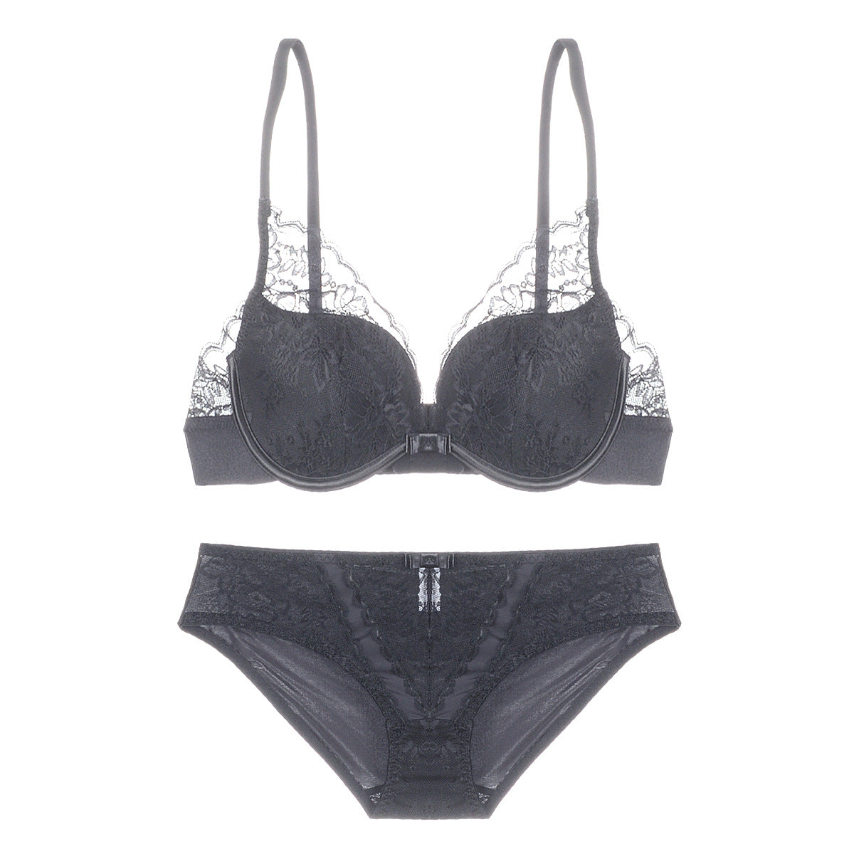 Renda overlay bra dan set panty