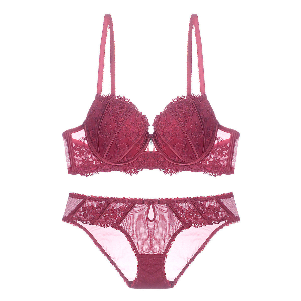 Sexy Shell-Cup-Spitzen-BH und Panty-Set