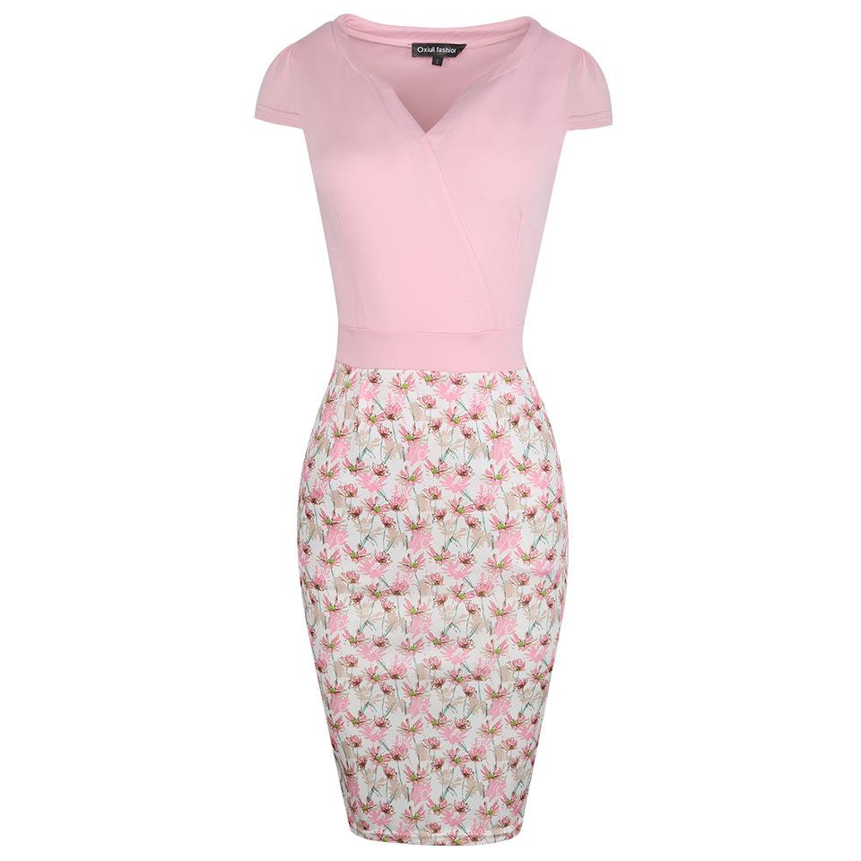 Floral Notch Neck Sheath Dress