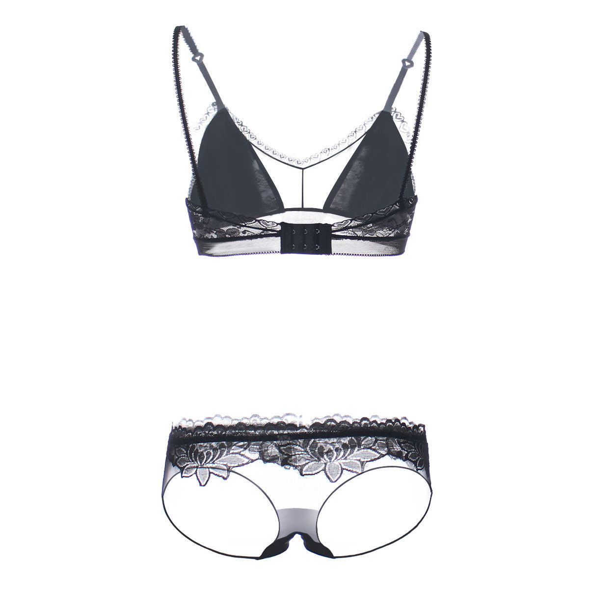 Lace T Strap Bra and Hiphugger Set