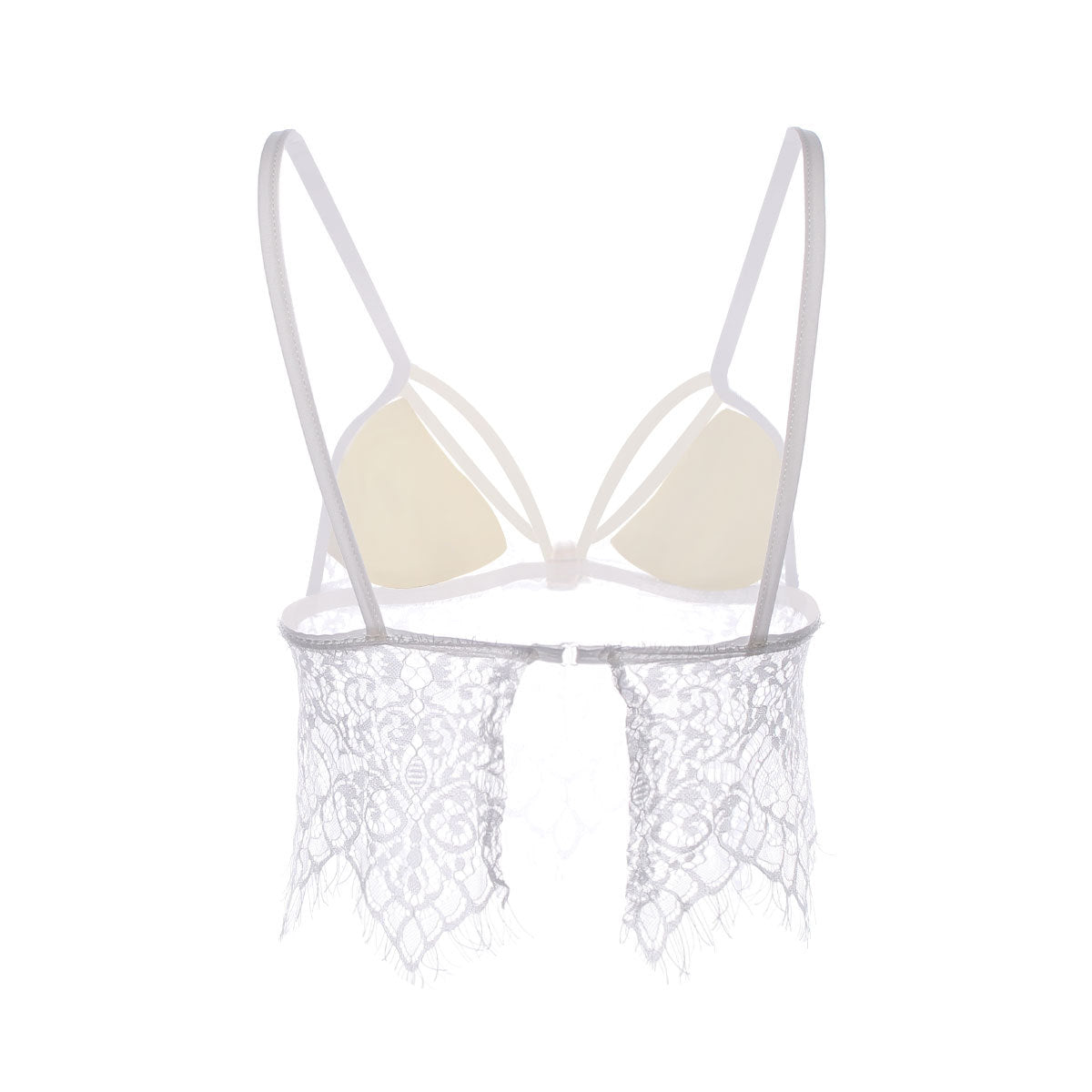 Fancy Hem Cage Front Statement Bra