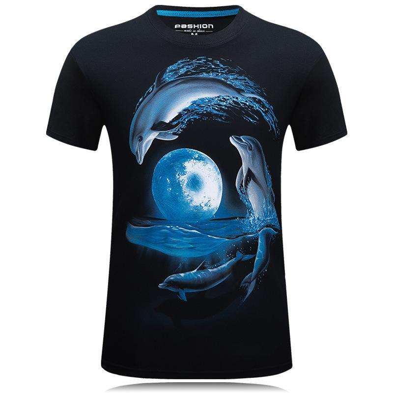 Dolphins Under Moonlight Shirt - Theone Apparel