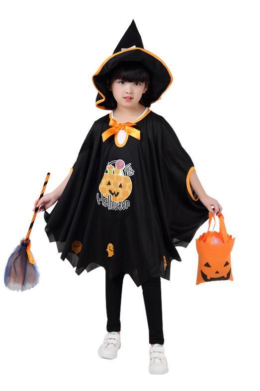 Set completo Halloween Little Witch Girl Costume