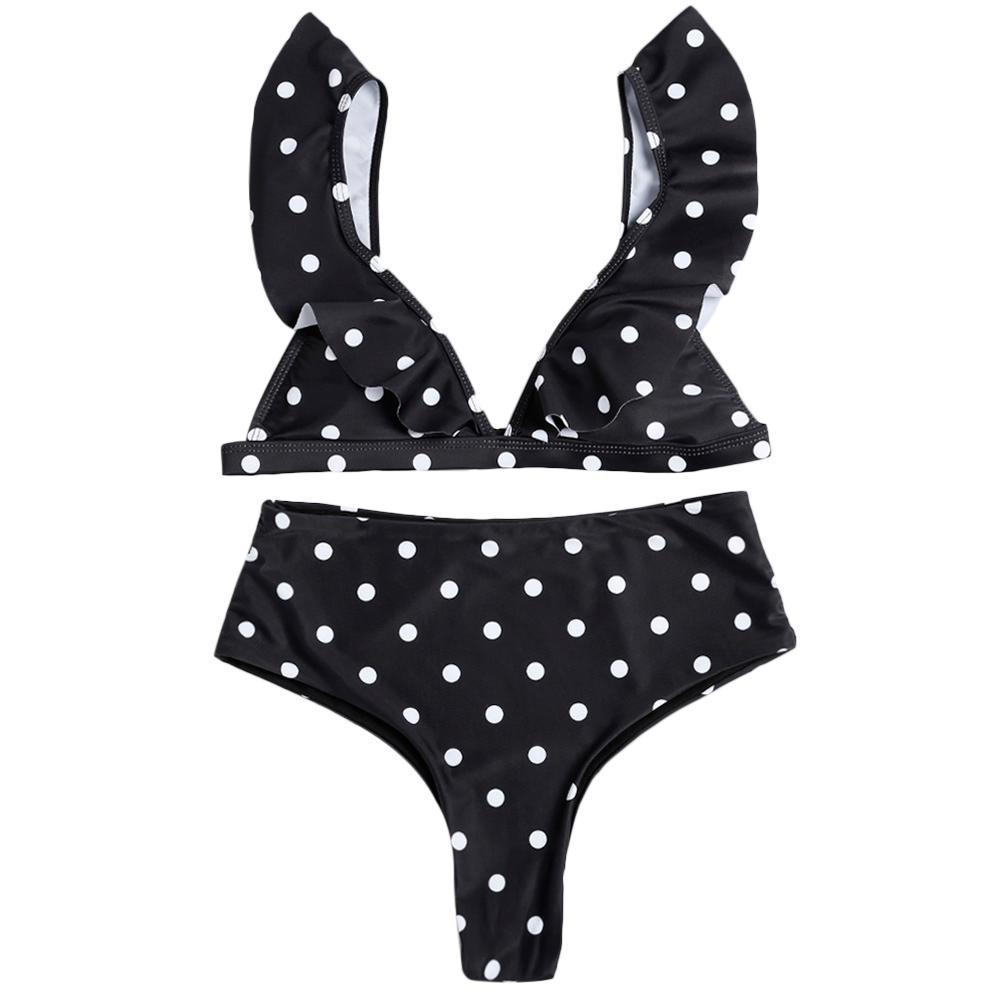 Polka dot high taille bikini