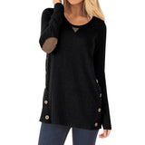 Triangle Still Button-Accent Scoop Deck Tunic