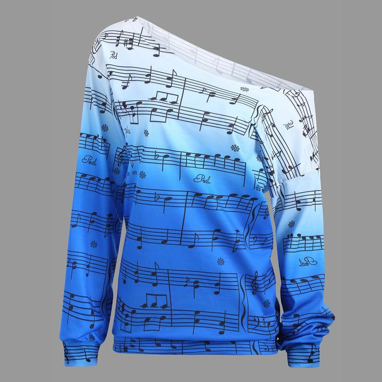 Neon Ombre Music Note Sweater