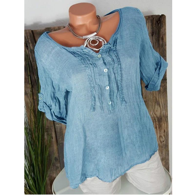 Ruffle Pleat Cuff Sleeve Top