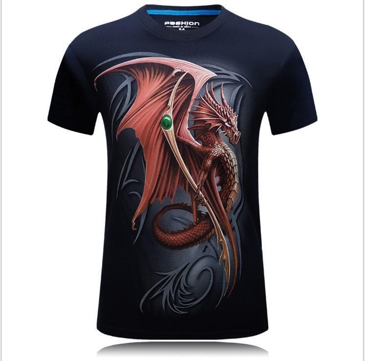 Symbolisch grafisch shirt van rode draak