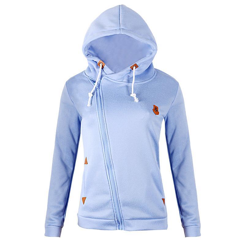 Hoodie serut ritsleting sisi trendi