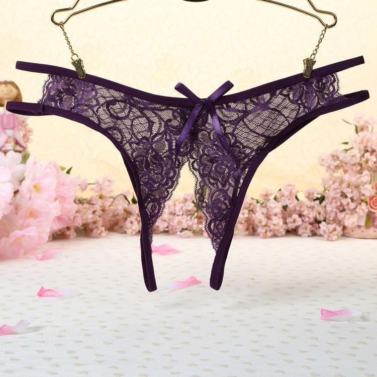 Crotchless Hip Strap Lace Panty - Theone Apparel