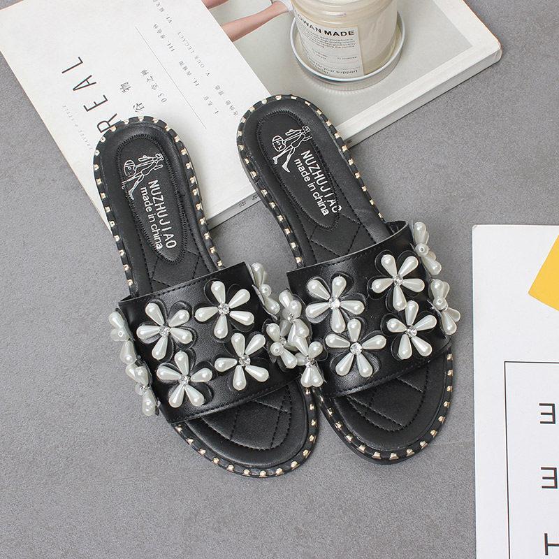 Daisy Dot Slip On Slider Sandals - Theone Apparel