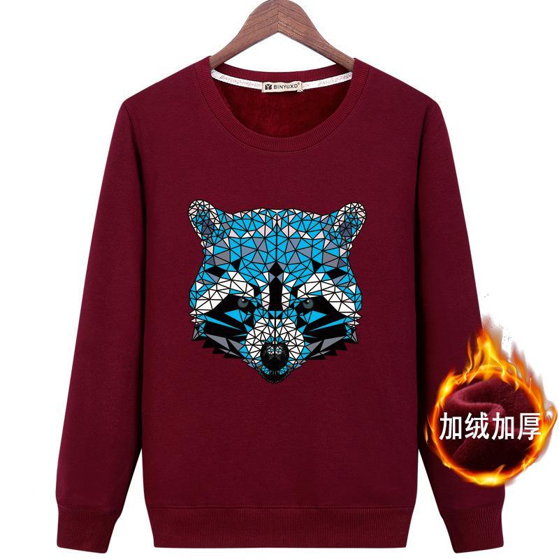 Sweater Grafis Raccoon Ubin Geometris