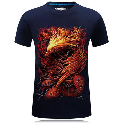 Fiery Phoenix Transformation Graphic Tee - Theone Apparel