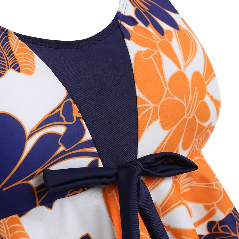 Floral Plus Size Tankini Set