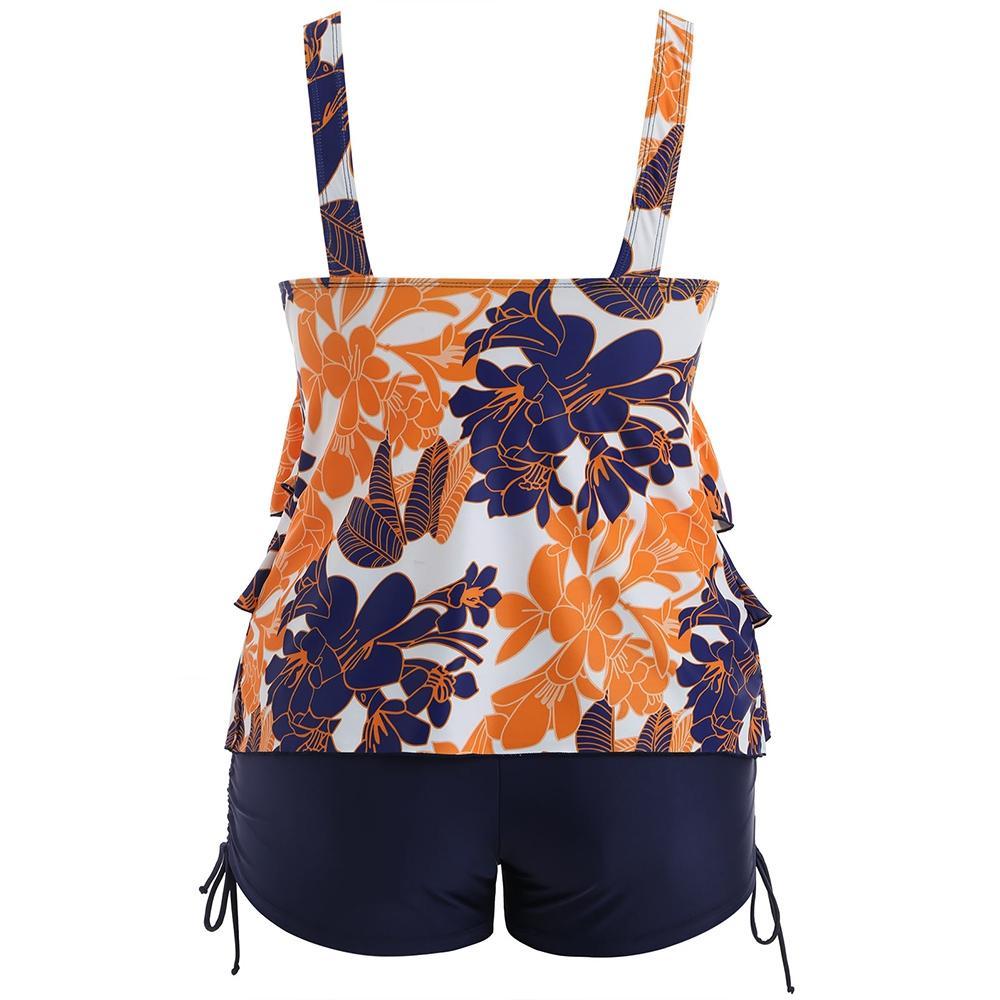 Floral Plus Size Tankini Set
