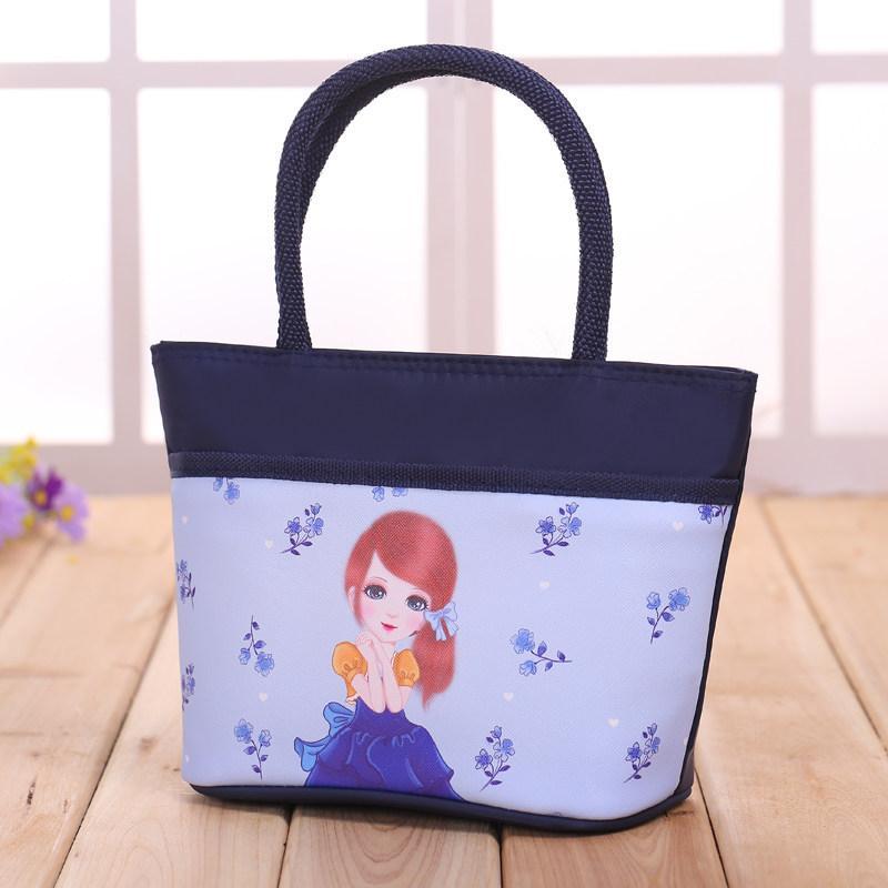 Bolso tote con asa de cuerda para niña de las flores