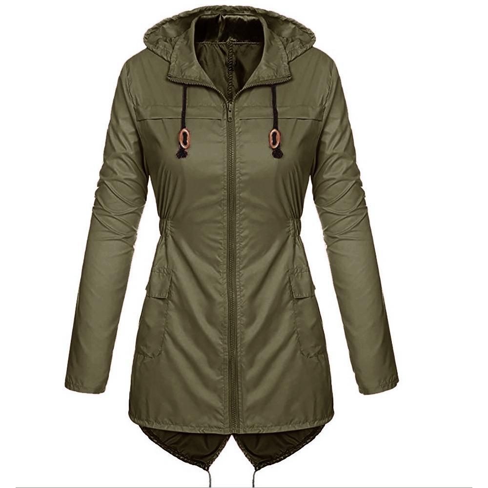 Veste de pluie à trench à zip complète