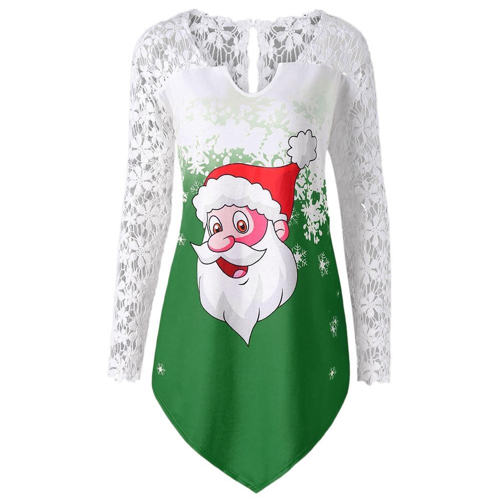 Plus Size Weihnachtsmann-Weihnachtshemd